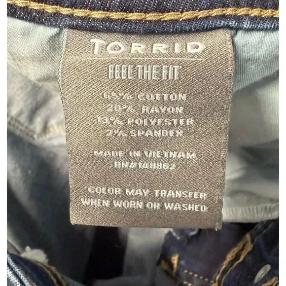 Torrid Feel The Fit Women's Jeans Sz 24R High Rise Luxe Super Skinny Super Soft - Picture 7 of 9